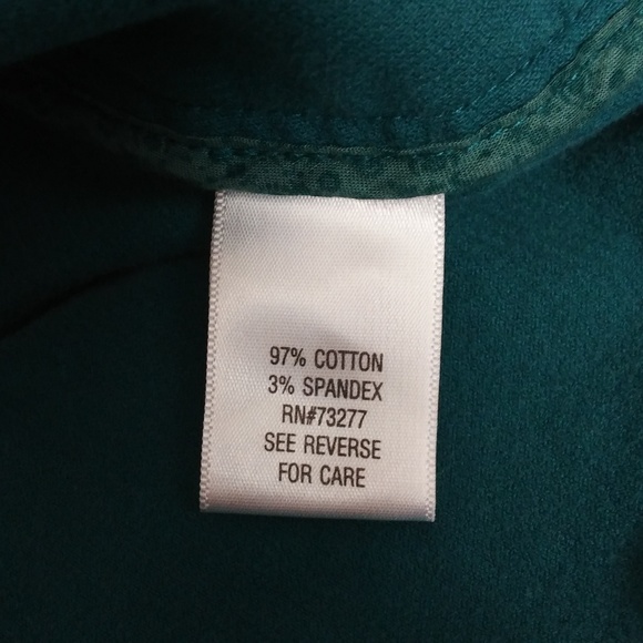 Stylish Teal Corduroy Jacket 3/4 Sleeve - Sonoma - Picture 5 of 6